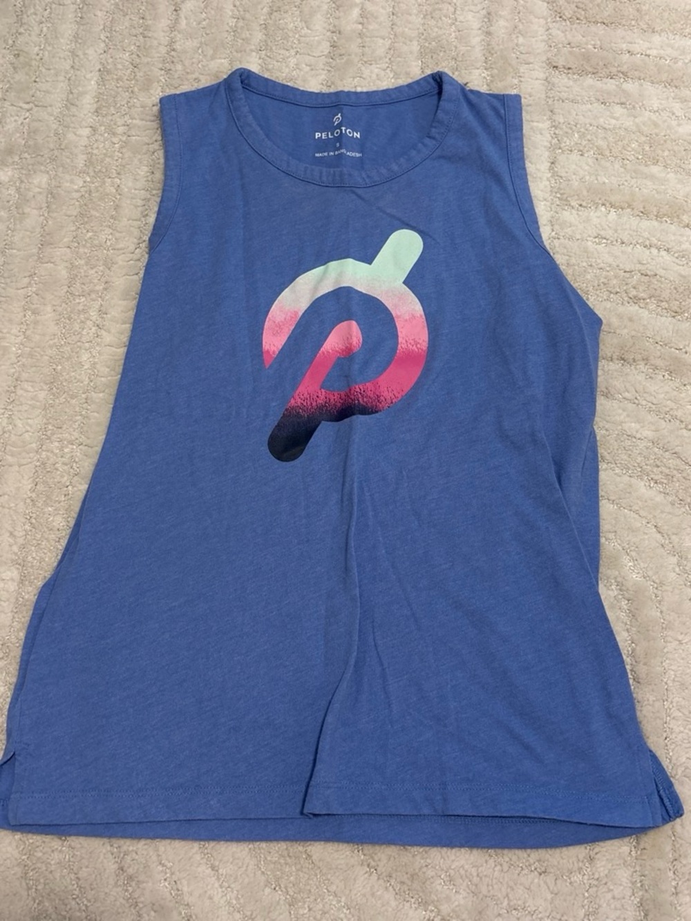 Peloton Gradient Logo Blue Muscle Tank